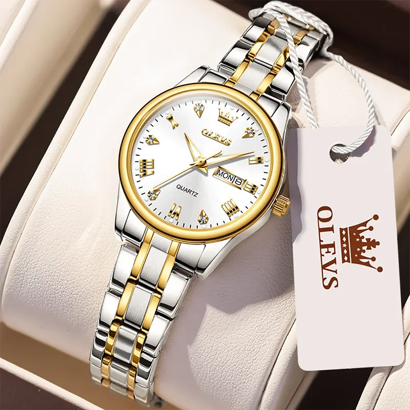 Olevs Luxurious Gift Set With Watch And Pendant With Bracelet | 5563